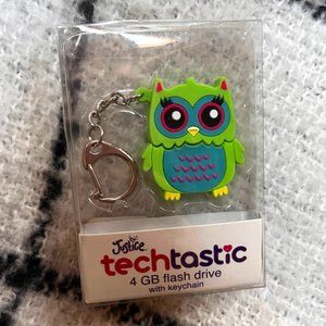 New! Justice TechTastic Owl Flash Drive 4GB